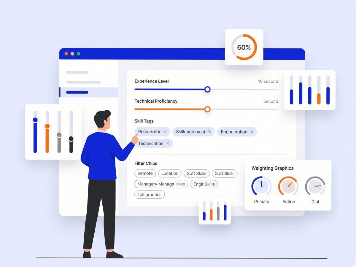 Configuration des critères de recherche sur Talentlistx